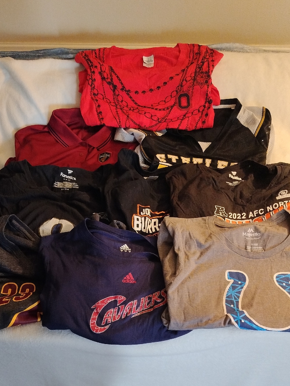 Nike Adidas Fanatics Cavaliers Colts Bengals Ravens OSU Shirt Bundle Women's S-L